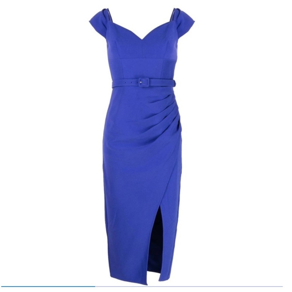 SELF-PORTRAIT Midi Crepe dress 6 - Picture 5 of 14